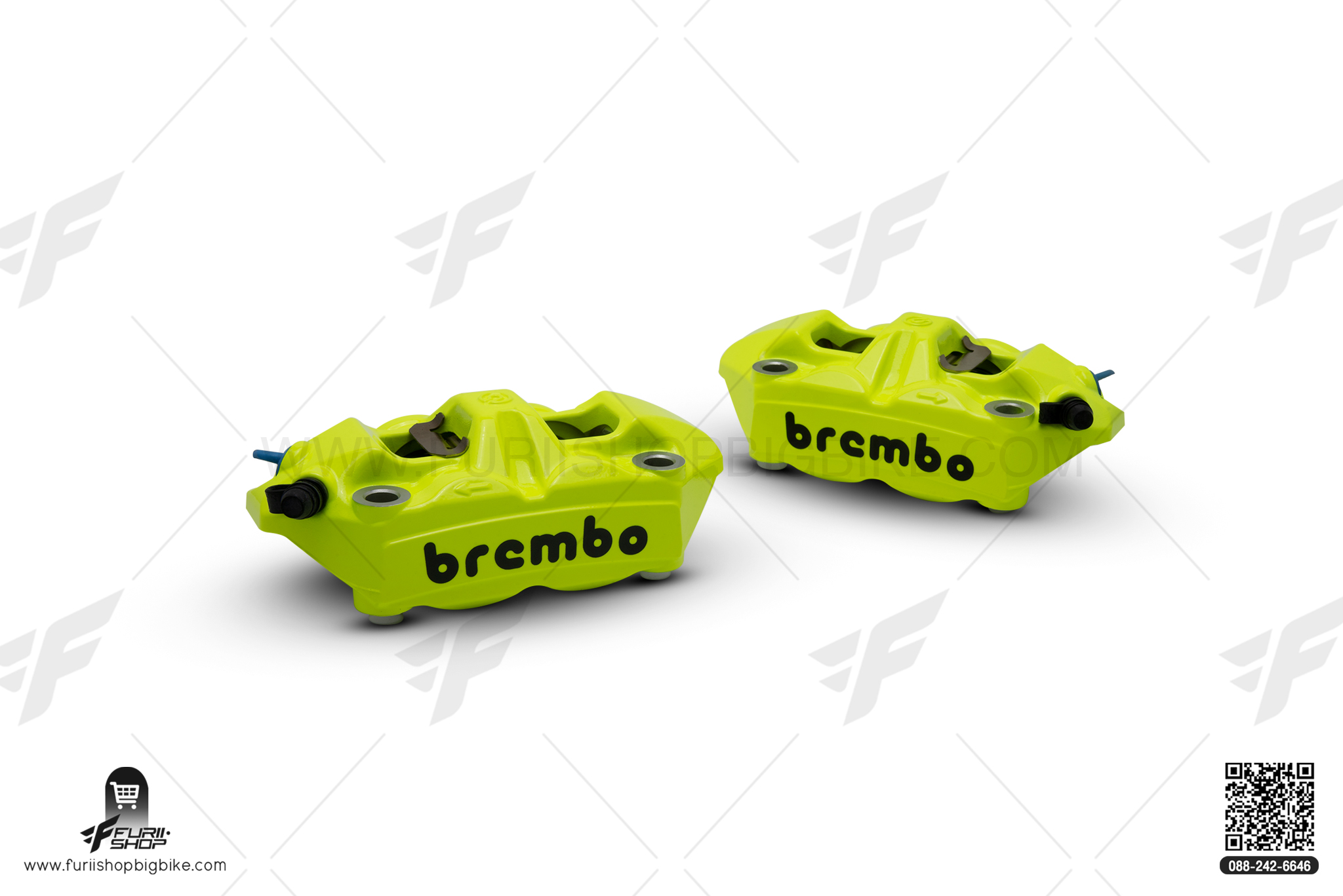 ปั๊มเบรกล่าง Brembo Racing M4 100mm. Green (คู่)