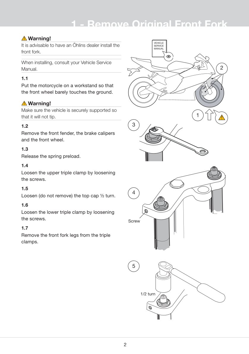 สปริงโช้คหน้า Ohlins FGK212 For BMW S 1000 RR HP 4 2013-2014
