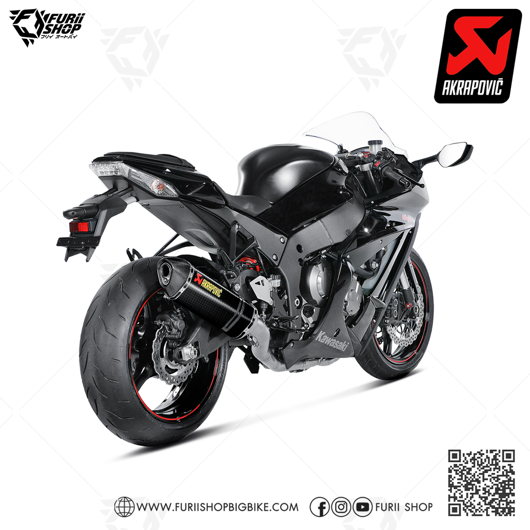 ท่อแต่ง Akrapovic Slip On Carbon : for Kawasaki Zx10R 11-15