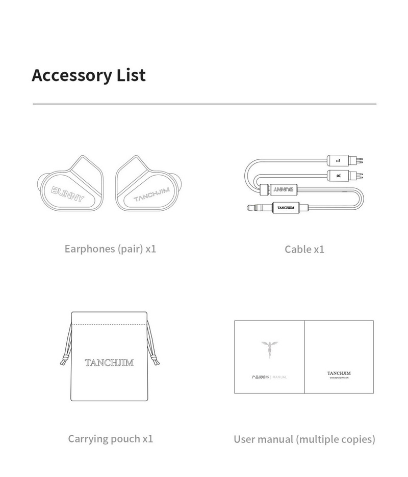 Tanchjim Bunny หูฟัง IEMs ไดรเวอร์ Dynamic เสียงชัดใสและมีสไตล์สำหรับเกมเมอร์ ประกันศูนย์ไทย