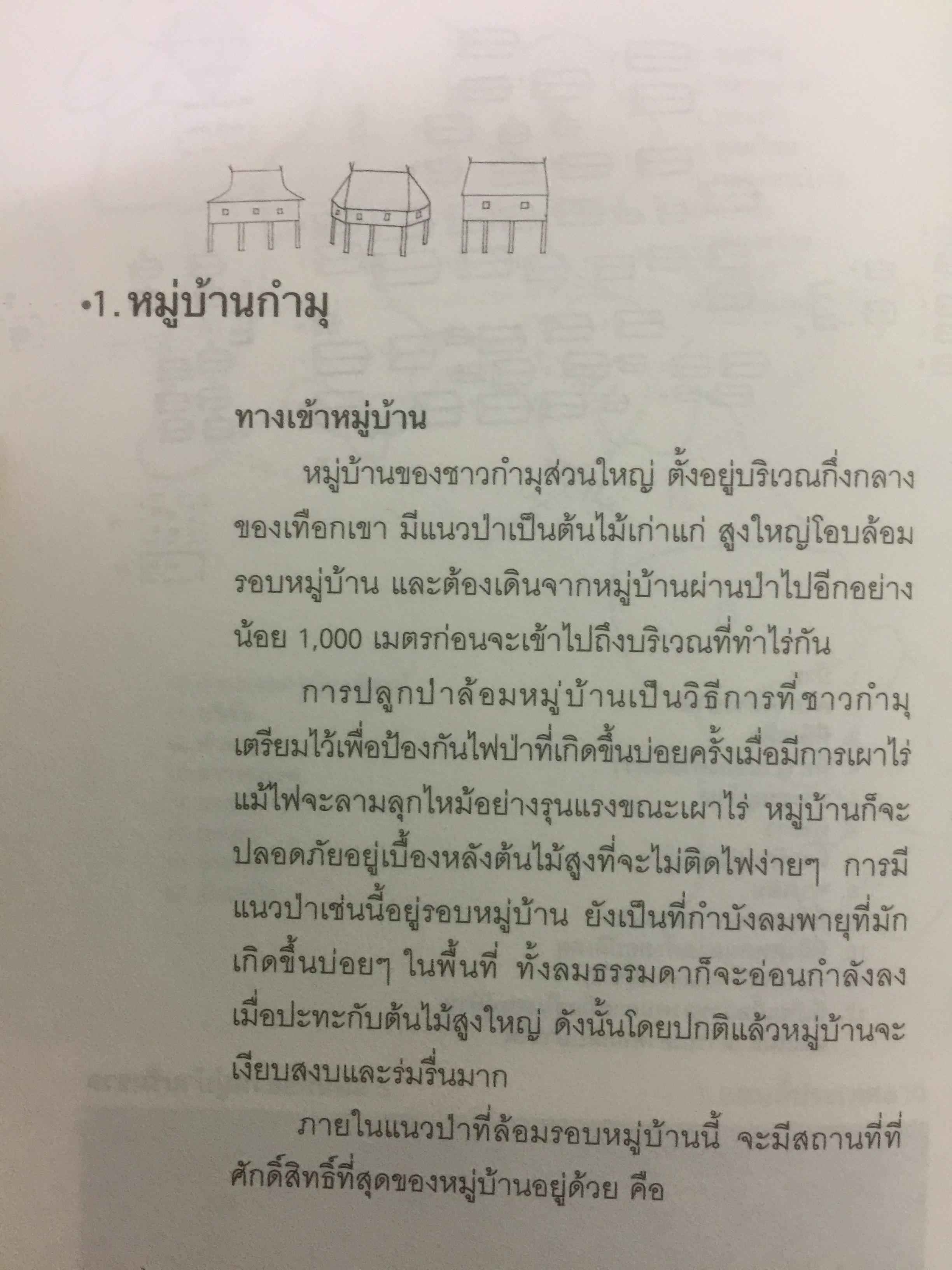 เกิดเป็น กำมุ ชีวิตและหมู่บ้าน. การเขียนวัฒนธรรมและวิถีชีวิตของชาวกำมุจากมุมมอง ของ”คนใน” ผู้เขียน ดำรง ทายา นิน ผู้แปล ปรานี วงษ์เทศ เป็นหนังสือชุดศิลปวัฒนธรรมฉบับพิเศษ 3 กก.
