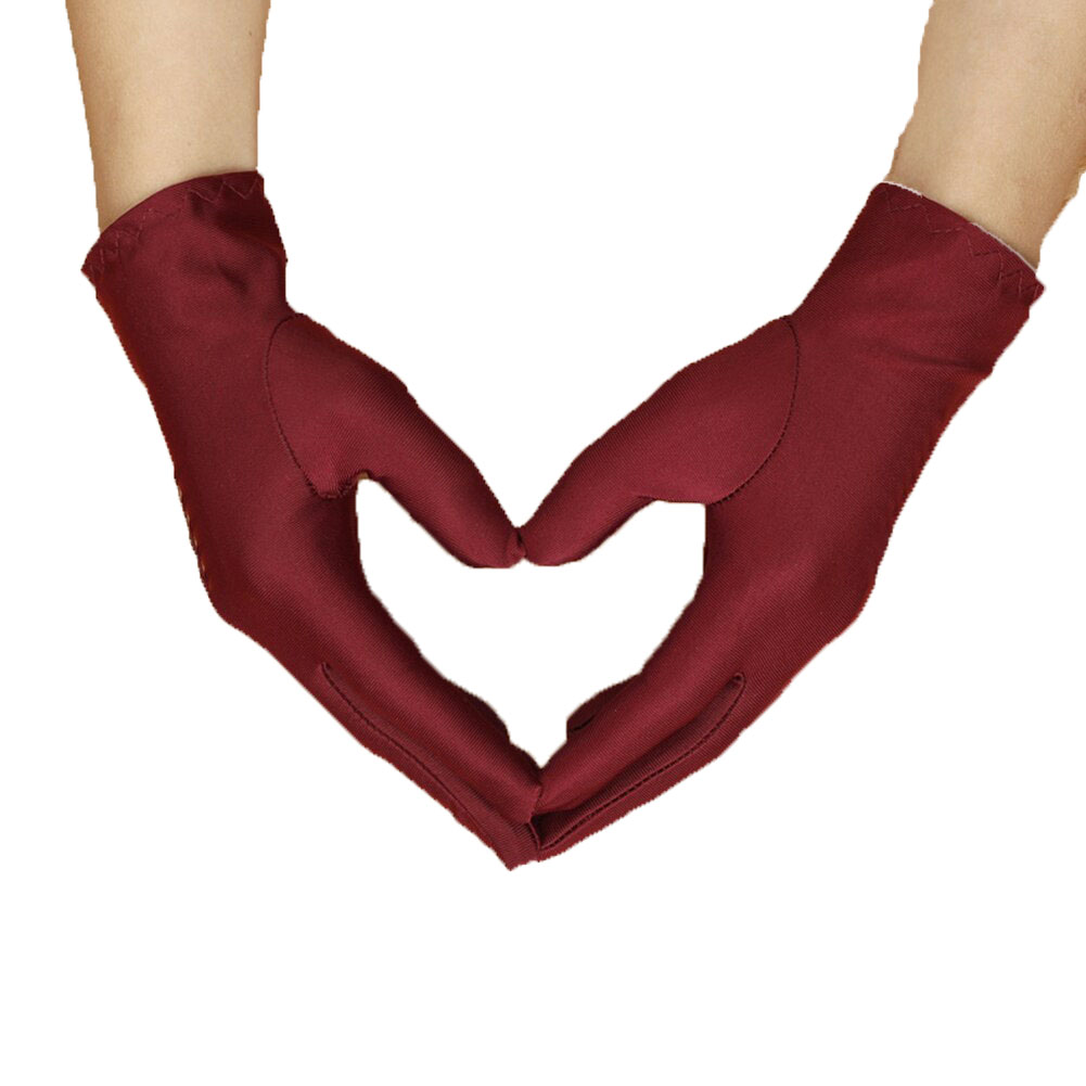 ถุงมือผ้าซาตินแบบสั้น ถุงมือออกงาน