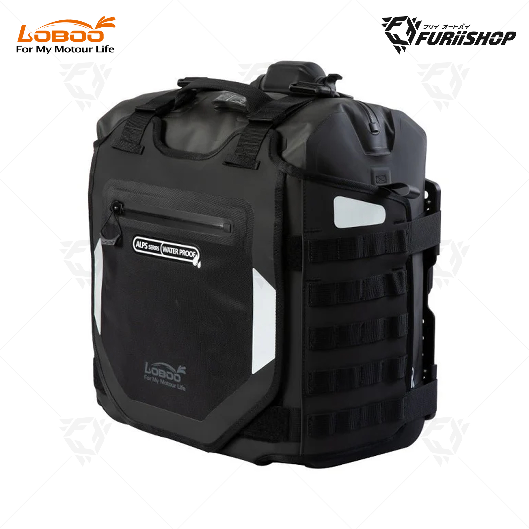 Alps Inflatable BAB30-30TBK กระเป๋าติดแรคข้าง ปั้มลมได้ สีดำ