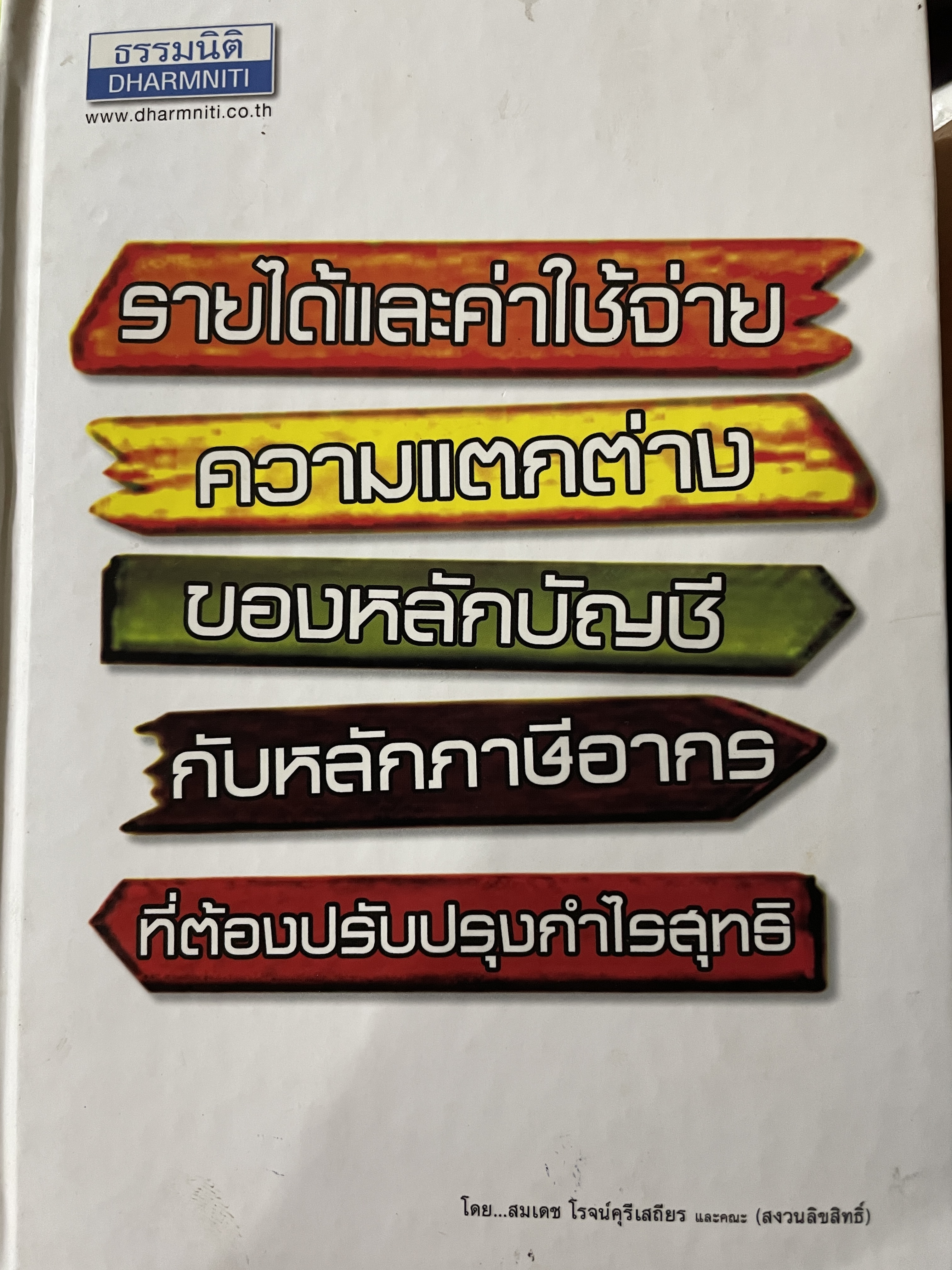รายได้และค่าใช้จ่าย ความแตกต่างของหลักบัญชีกับหลักภาษีอากรที่ต้องปรับปรุงกำไรสุ่ทธิ โดย สมเดช โรจน์คุรีเสถียร และคณะ 6,500 กรัม