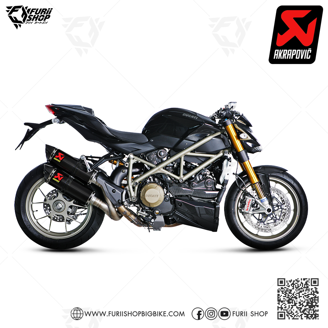 ท่อแต่ง Akrapovic slip on carbon : for Ducati Street Fighter 848/1100