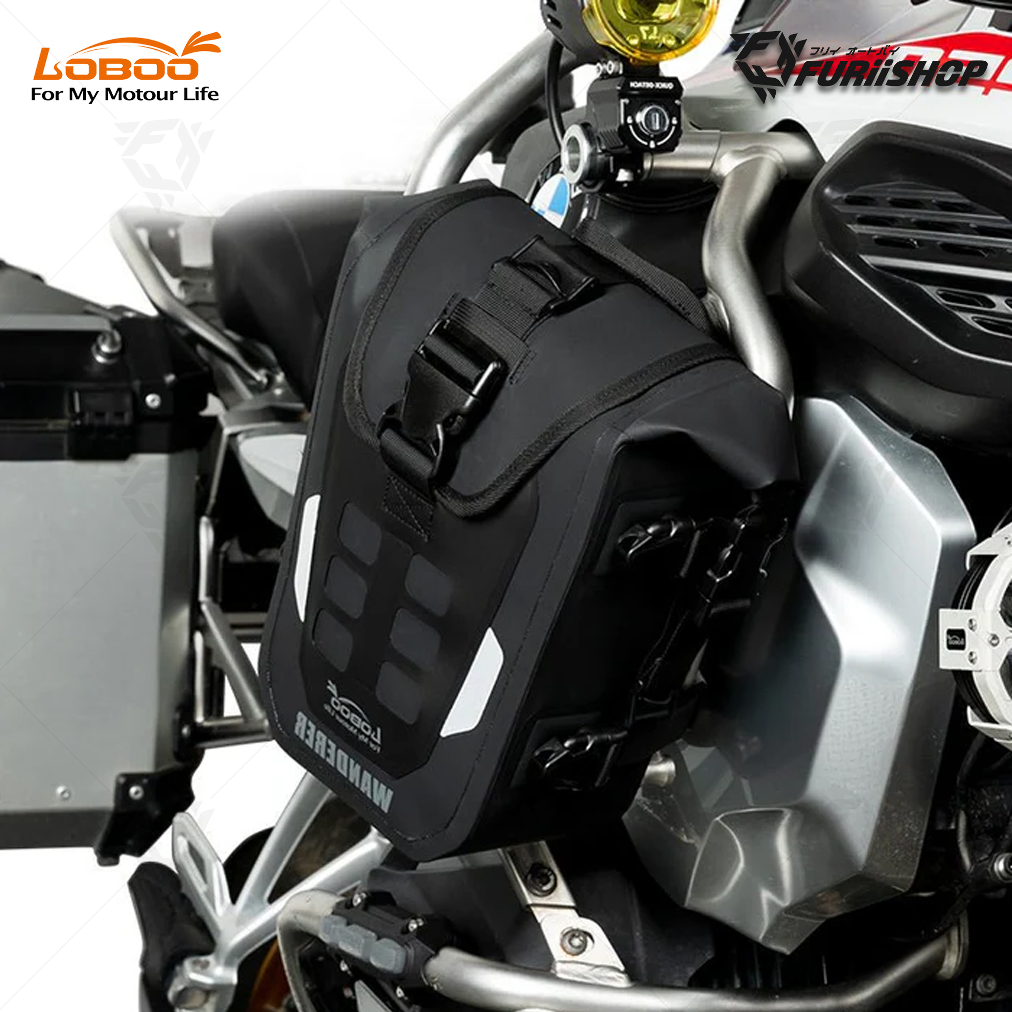 Wanderer (Inflatable) BHGB11T กระเป๋าติดแครชบาร์ 6L แบบธรรมดา สีดำ สำเนา