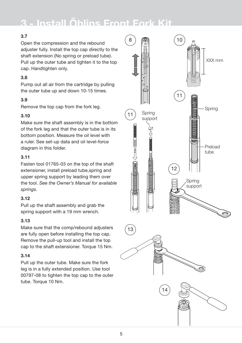 สปริงโช้คหน้า Ohlins FGK210 For Ducati 1198 2009-2011