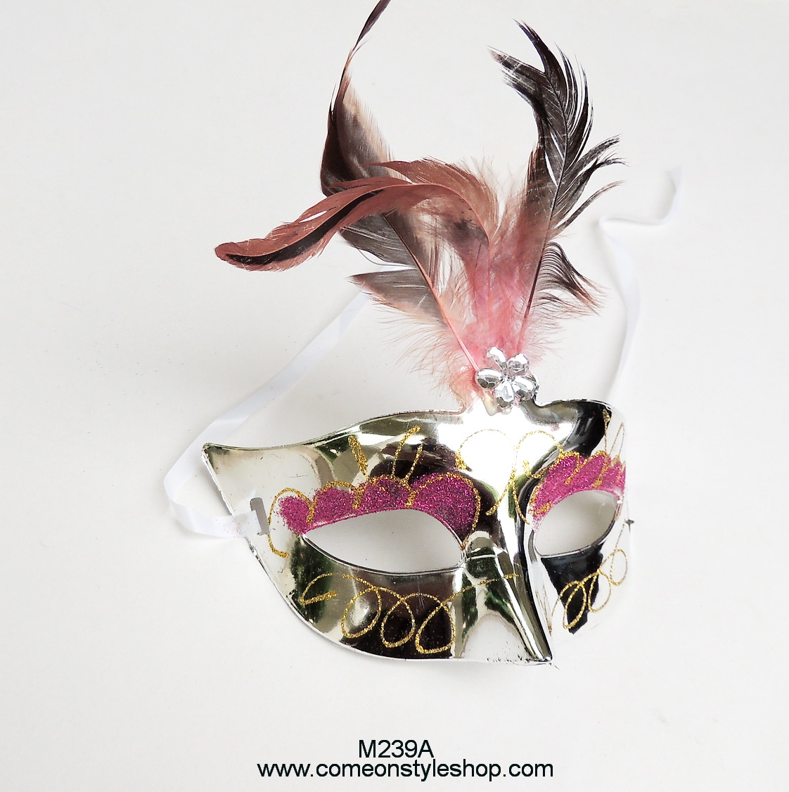 หน้ากากสไตล์คานิวัล carnival ประดับขนนก หน้ากากออกงาน ปาร์ตี้ การแสดงแฟนซี Carnival style classic Venice
