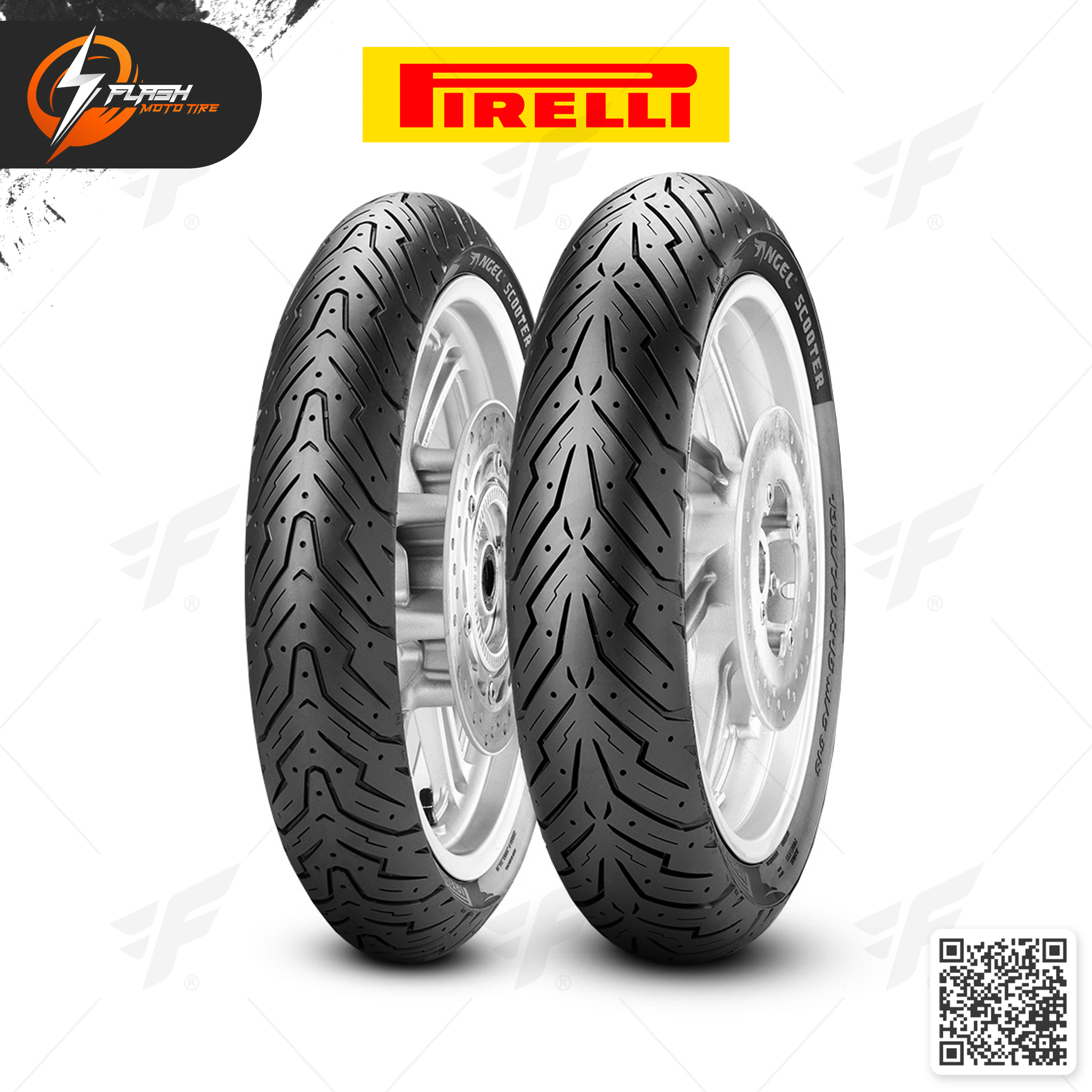 ยางมอเตอร์ไซค์ Pirelli Angel Scooter : F 120/70-12 + R 130/70-12