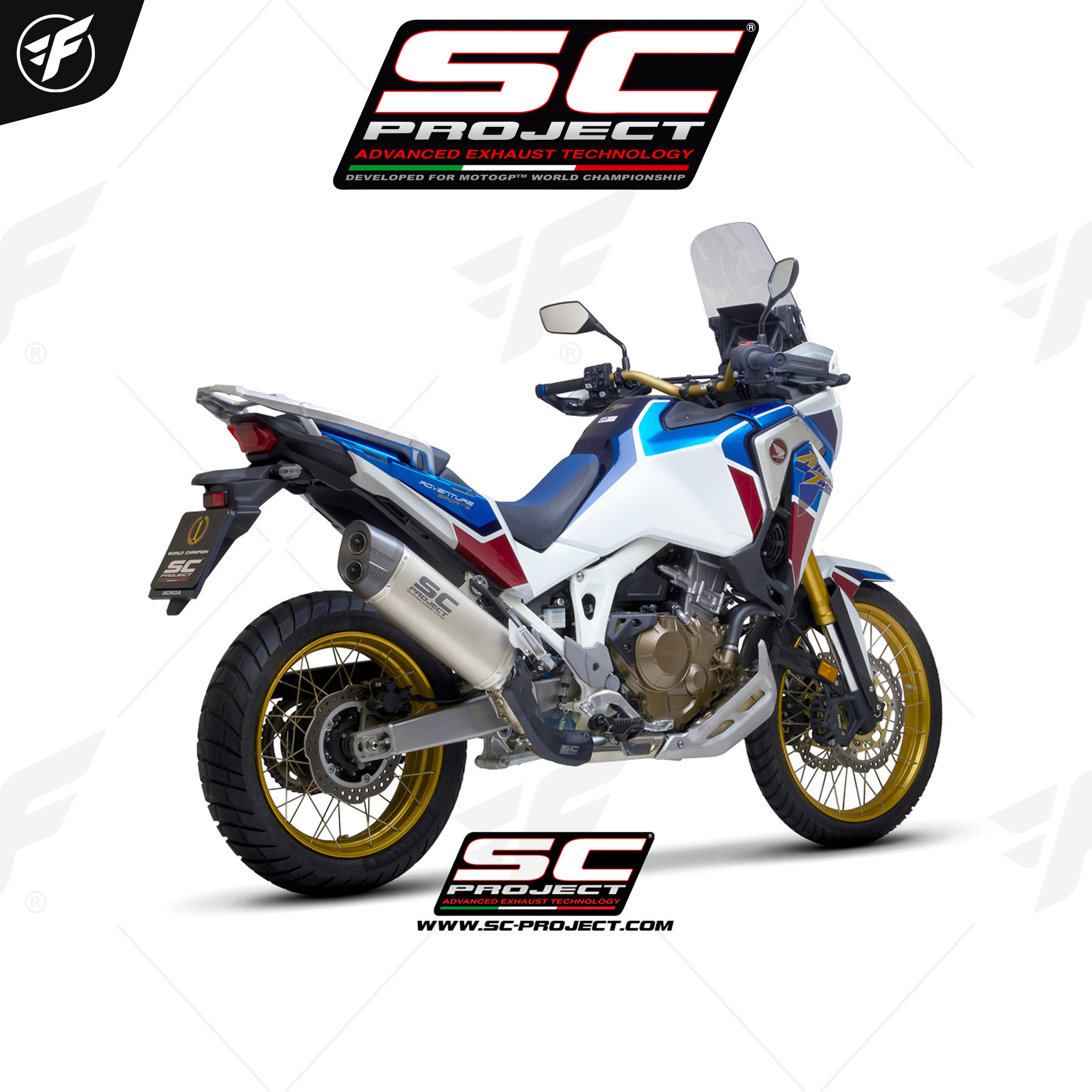 HONDA CRF1100L AFRICA TWIN (2020-2022) - ADVENTURE Adventure Muffler, Titanium