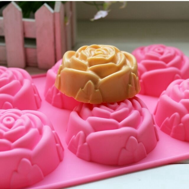 พิมพ์ซิลิโคน กุหลาบ 6 ช่อง