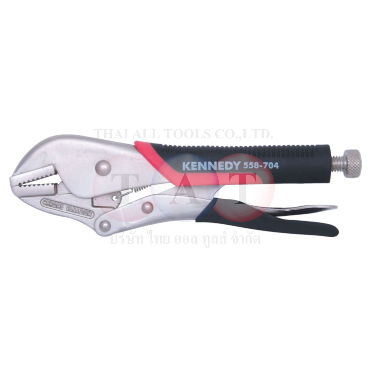 คีมล็อค 255mm/10" - Straight Jaw -Bi-Material Handle Grip Wrench KENNEDY