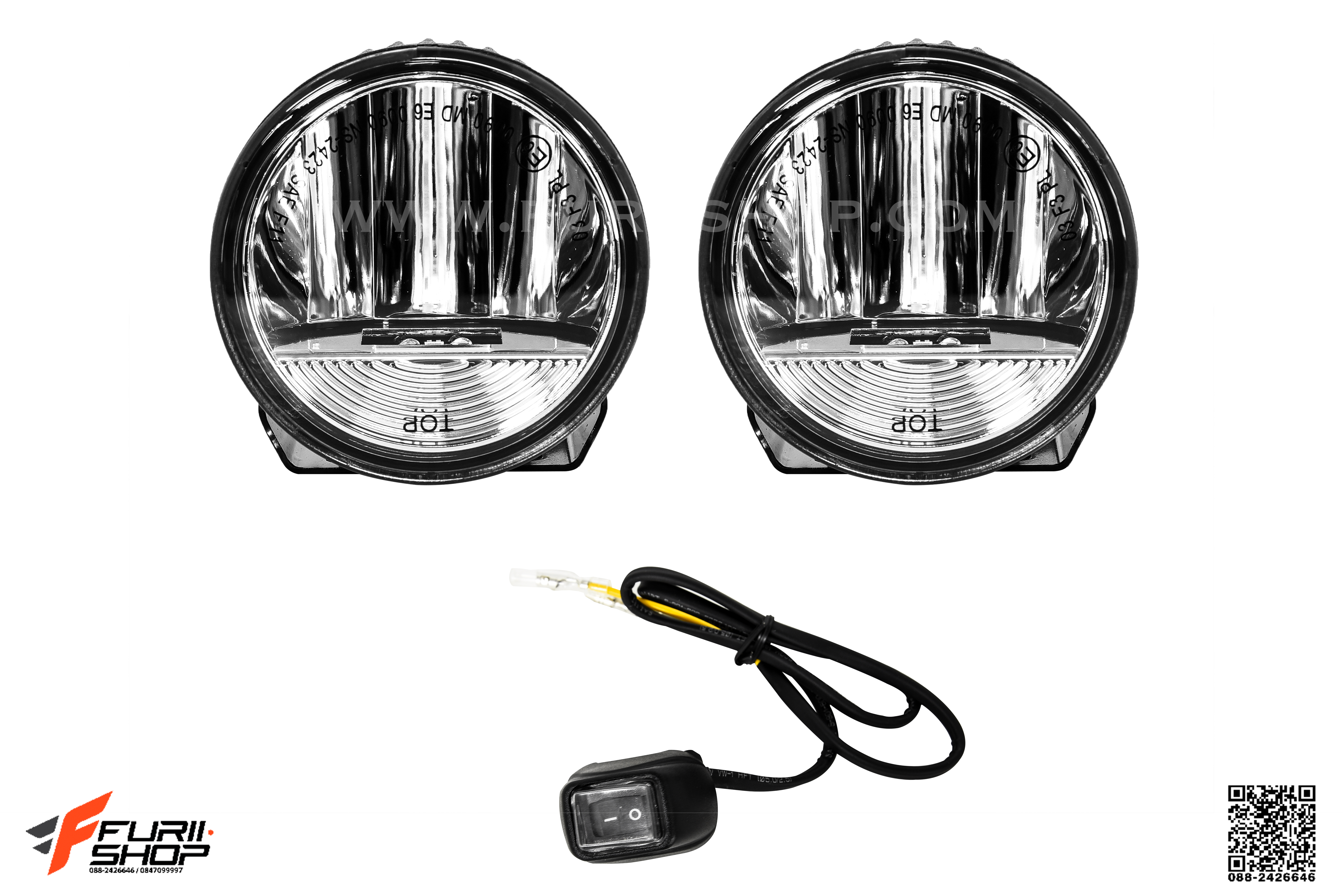 FOG LAMP SW MOTECH FOG LIGHTS LED ECE-MARK