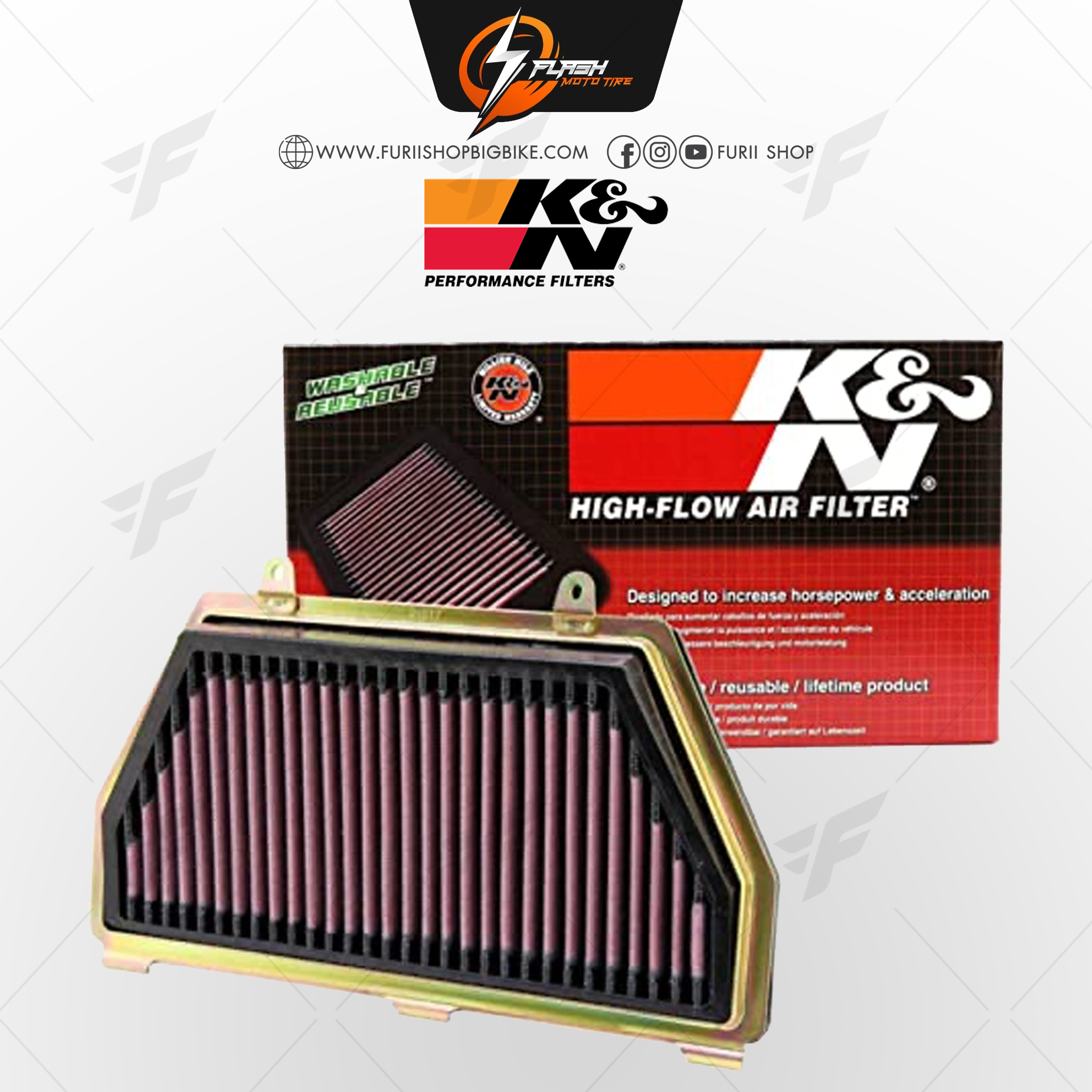 กรองอากาศ K&N สำหรับ HONDA