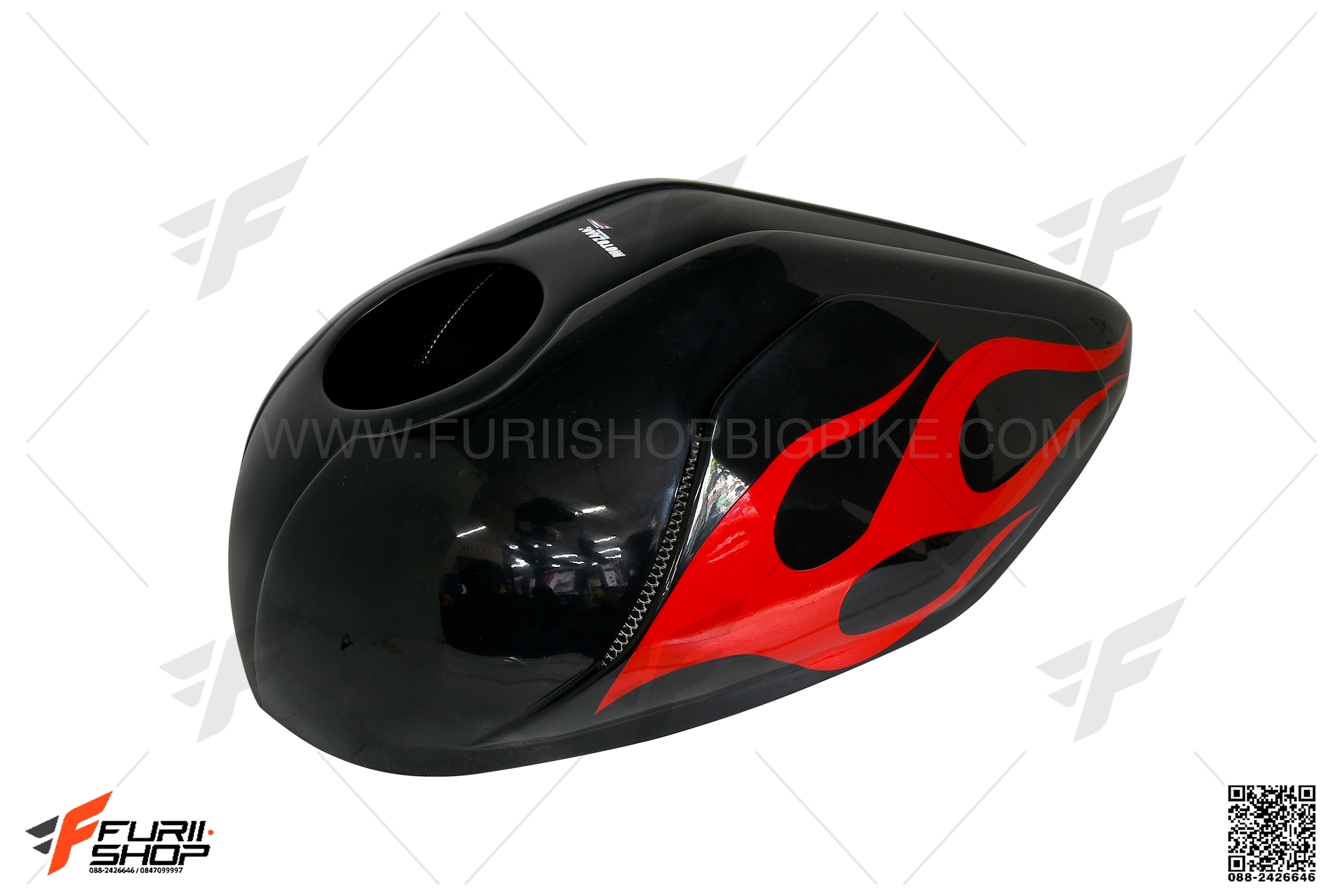 ครอบถังลายไฟ MOTOZAAA ลายไฟแดง FOR HONDA REBEL300/500