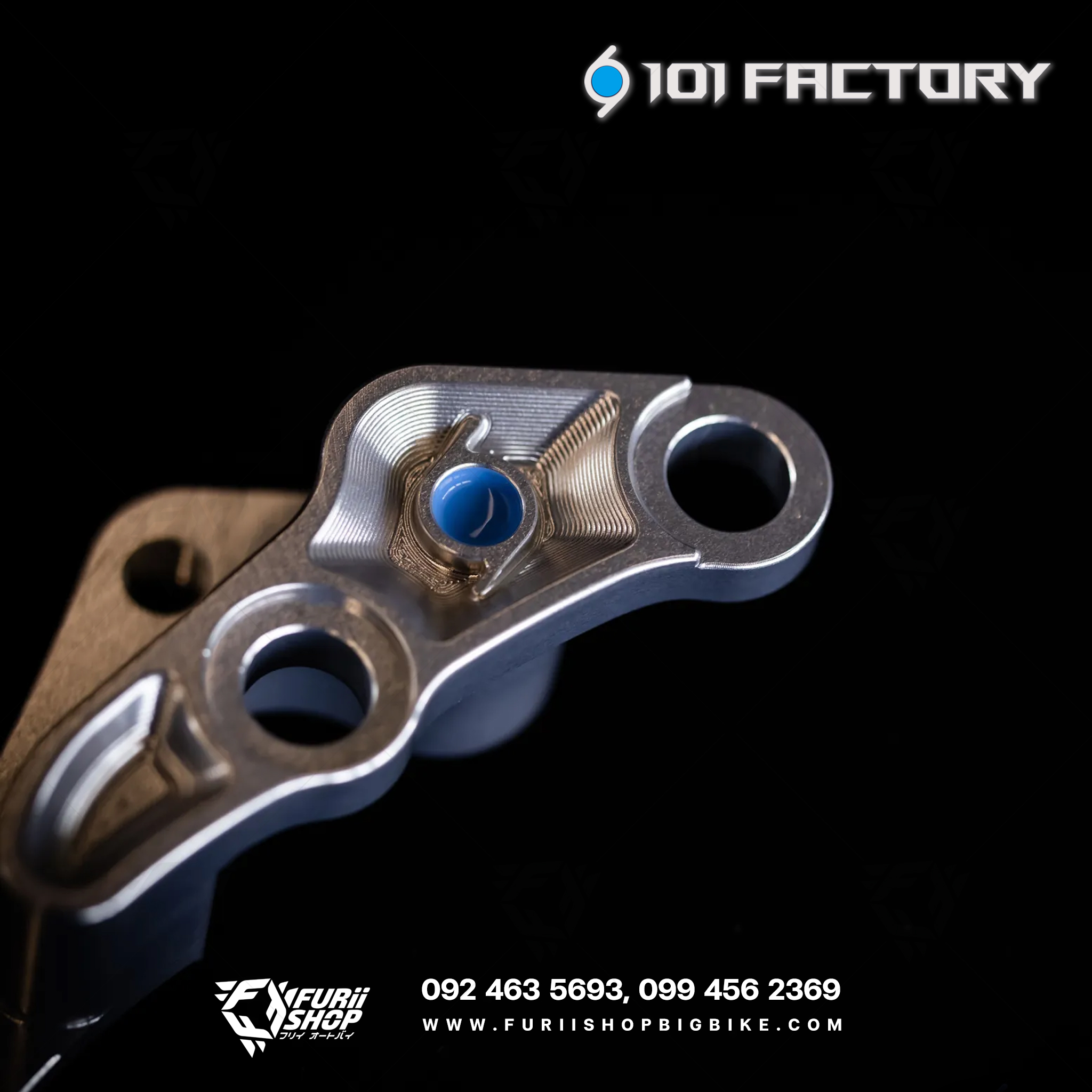 1O1 Factory CMB-SP Caliper Mounting Bracket For Vespa Sprint/Primavera fits: Brembo 40mm axial 4 pots
