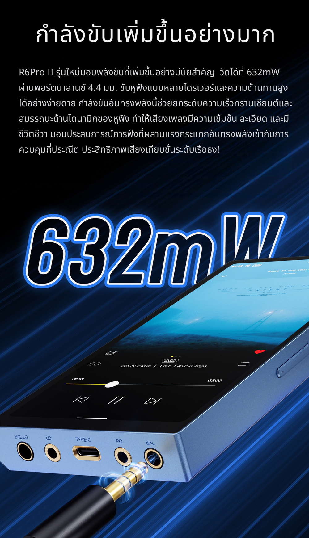 <PreOrder> Hiby R6PRO II 2025 DAP พกพาชิป DAC CS4308P x2 วงจรขยาย Class A/AB รองรับ MQA ประกันศูนย์ไทย