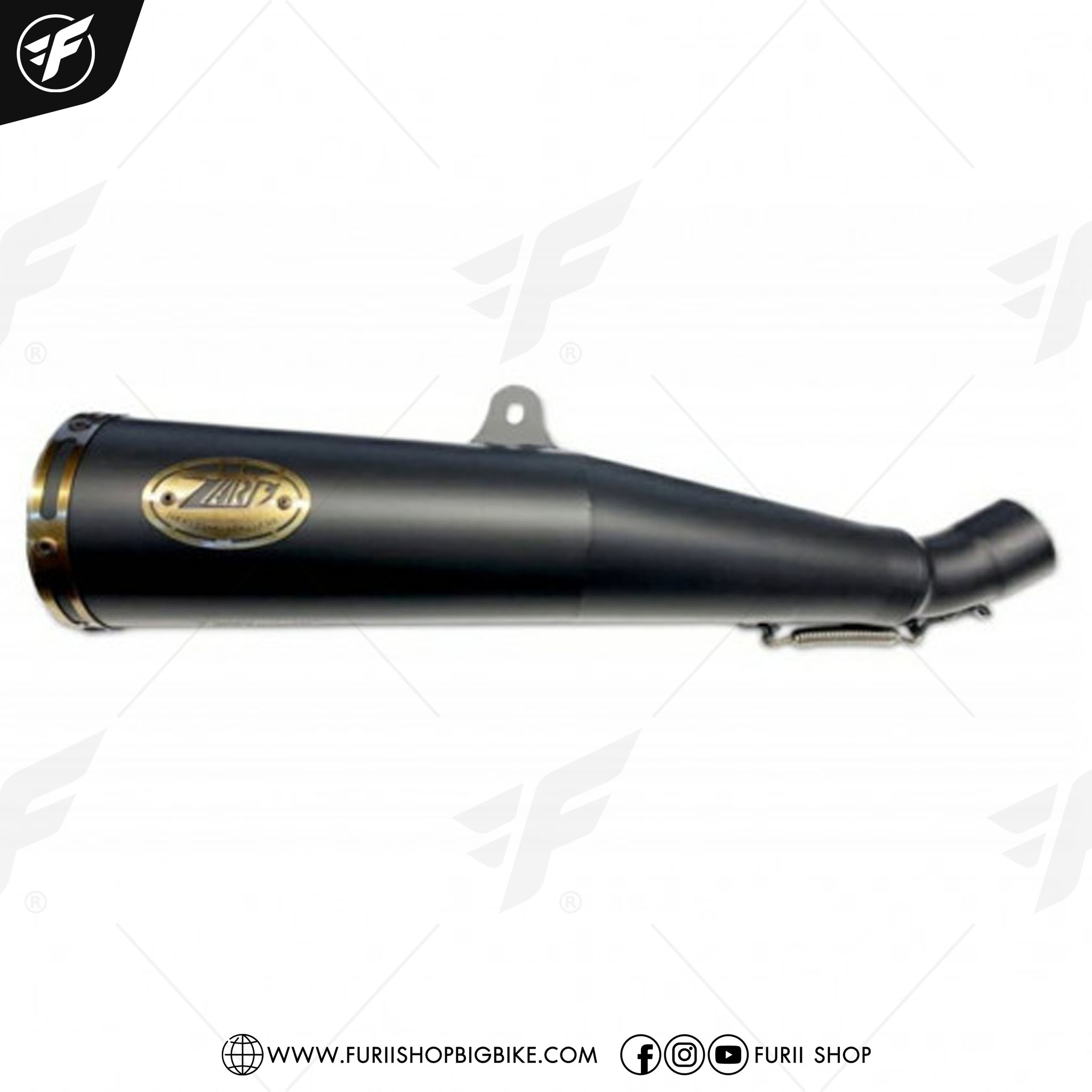 ท่อ ZARD ZUMA BLACK SLIP ON For Ducati Scramble800 Desert Sled 2017-2020