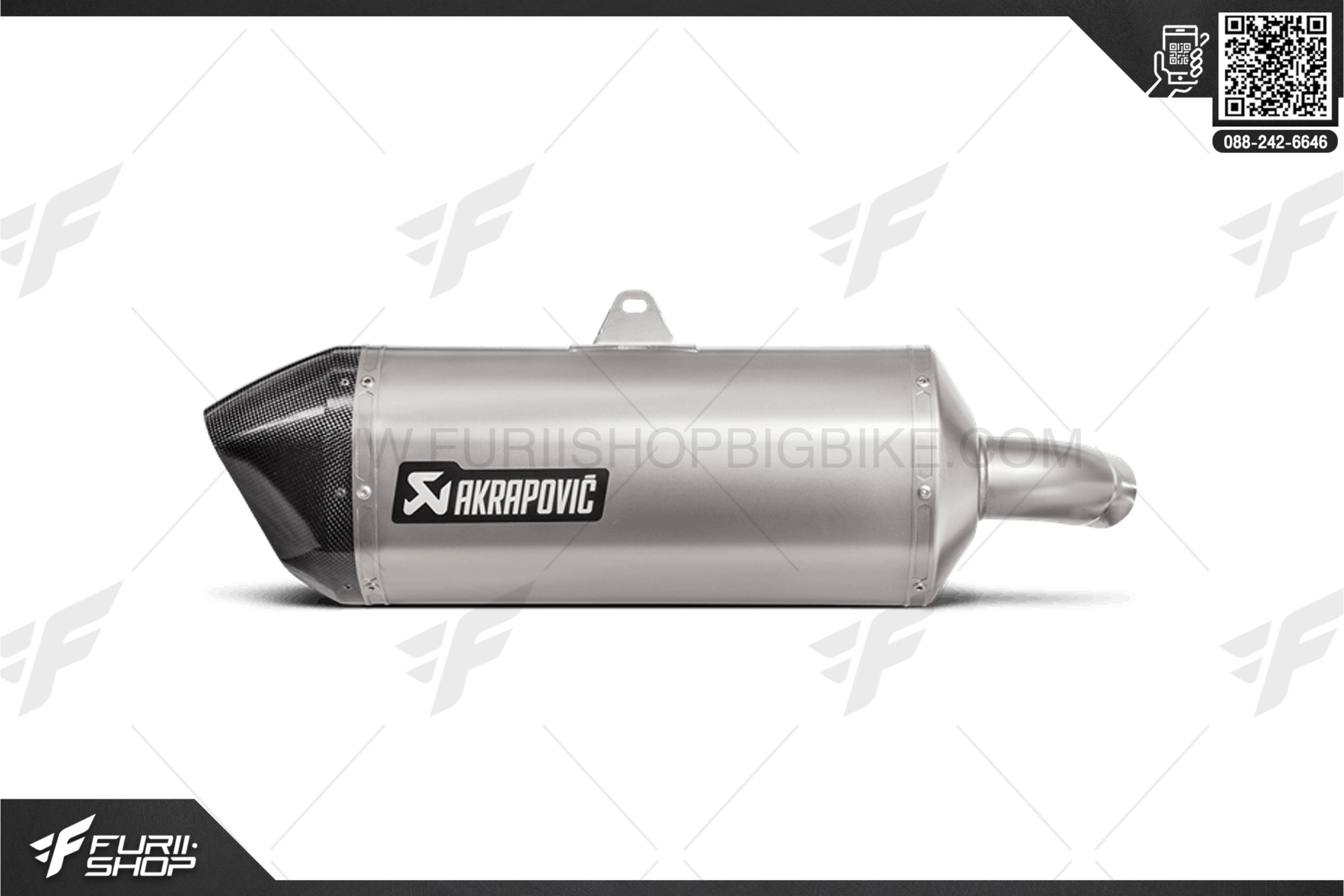 ท่อมอเตอร์ไซค์ AKRAPOVIC Slip-On Line (Titanium) FOR SUZUKI V-STROM 1000 2014+ ท่อแต่ง ท่อสูตร ท่อบิ๊กไบค์ ท่อBigbike ท่อไอเสีย