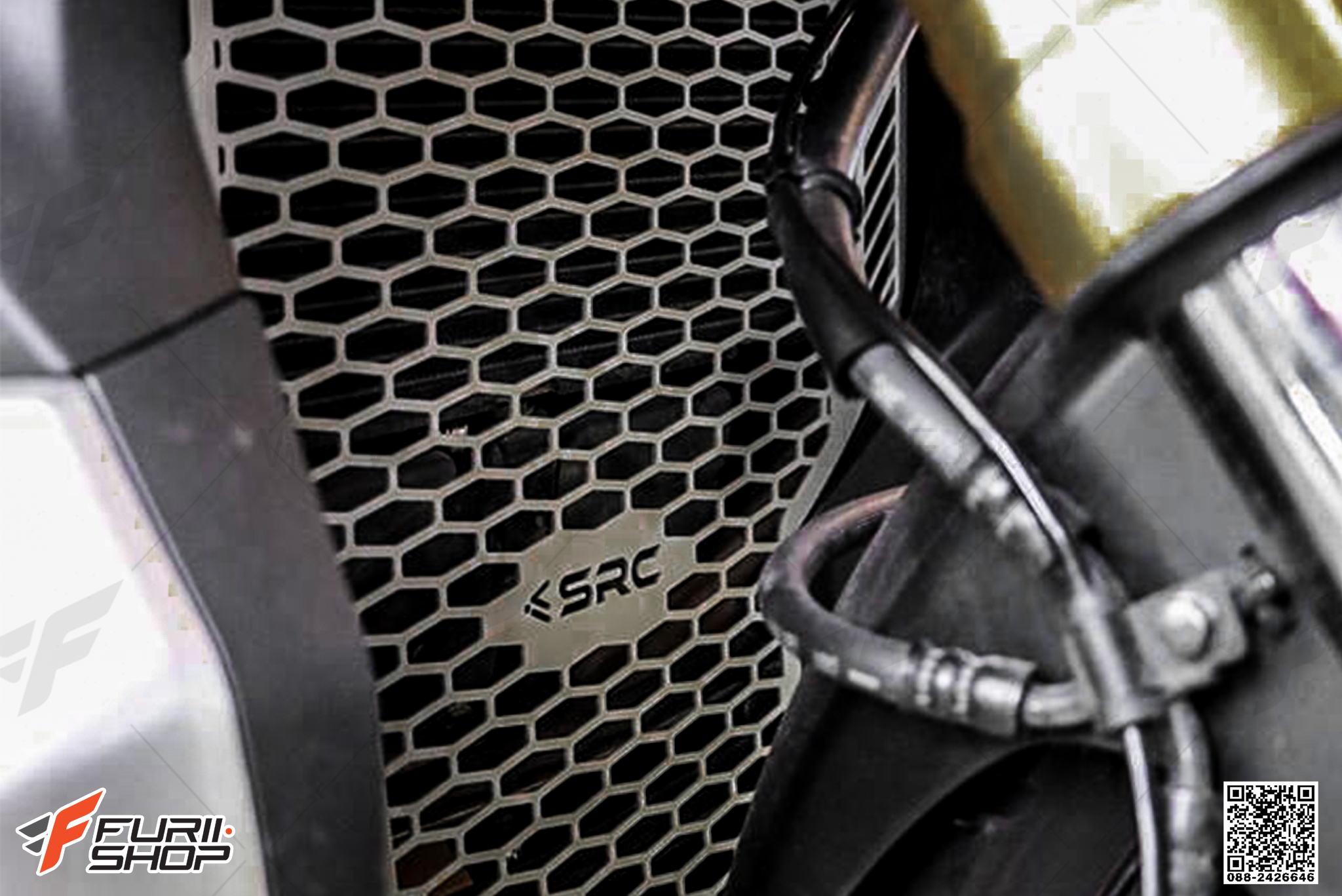 การ์ดหม้อน้ำ SRC สีเงิน FOR HONDA XADV