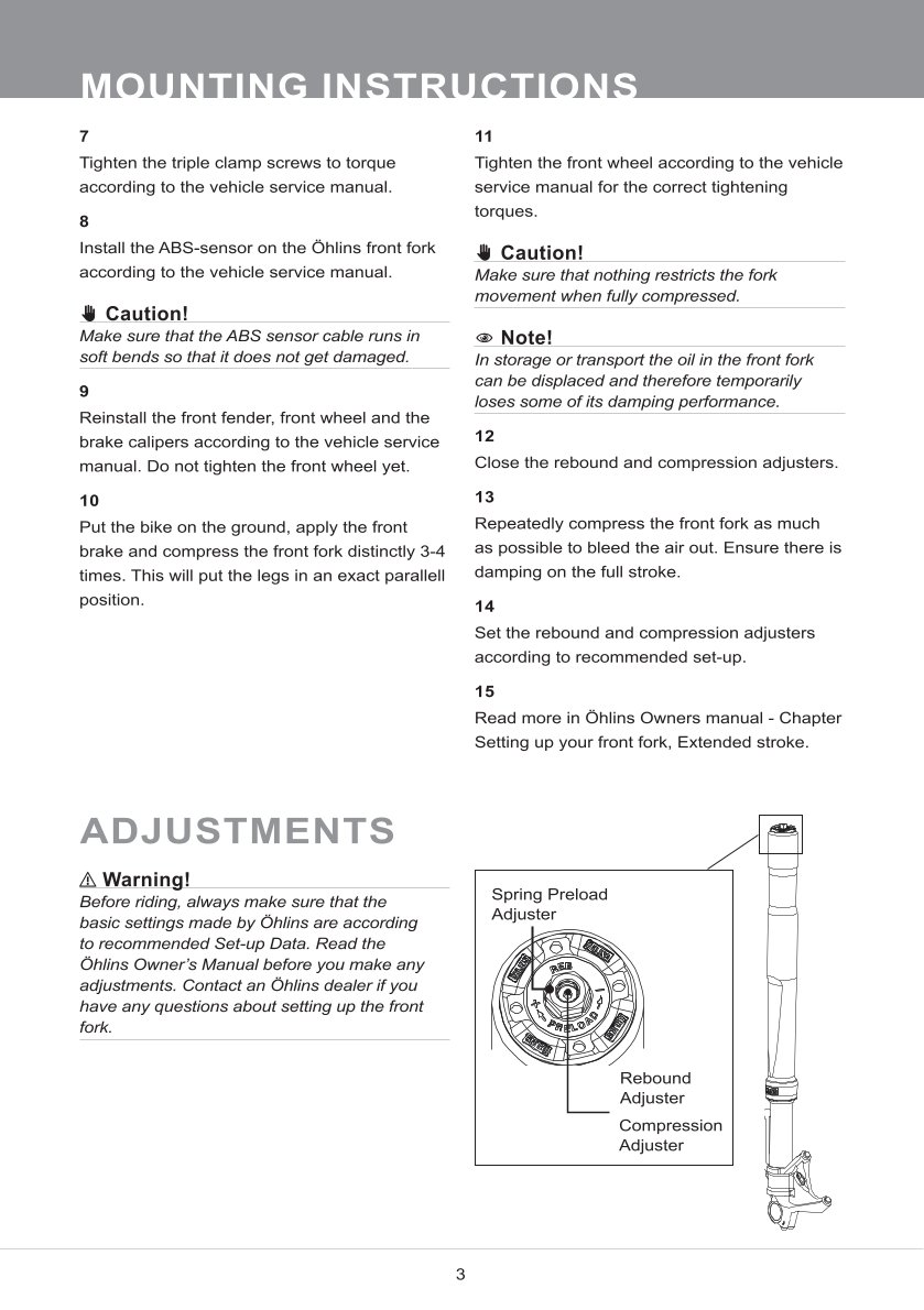 โช้คหน้า OHLINS FGRT236 FOR Honda CBR1000RR-R 2020-2023
