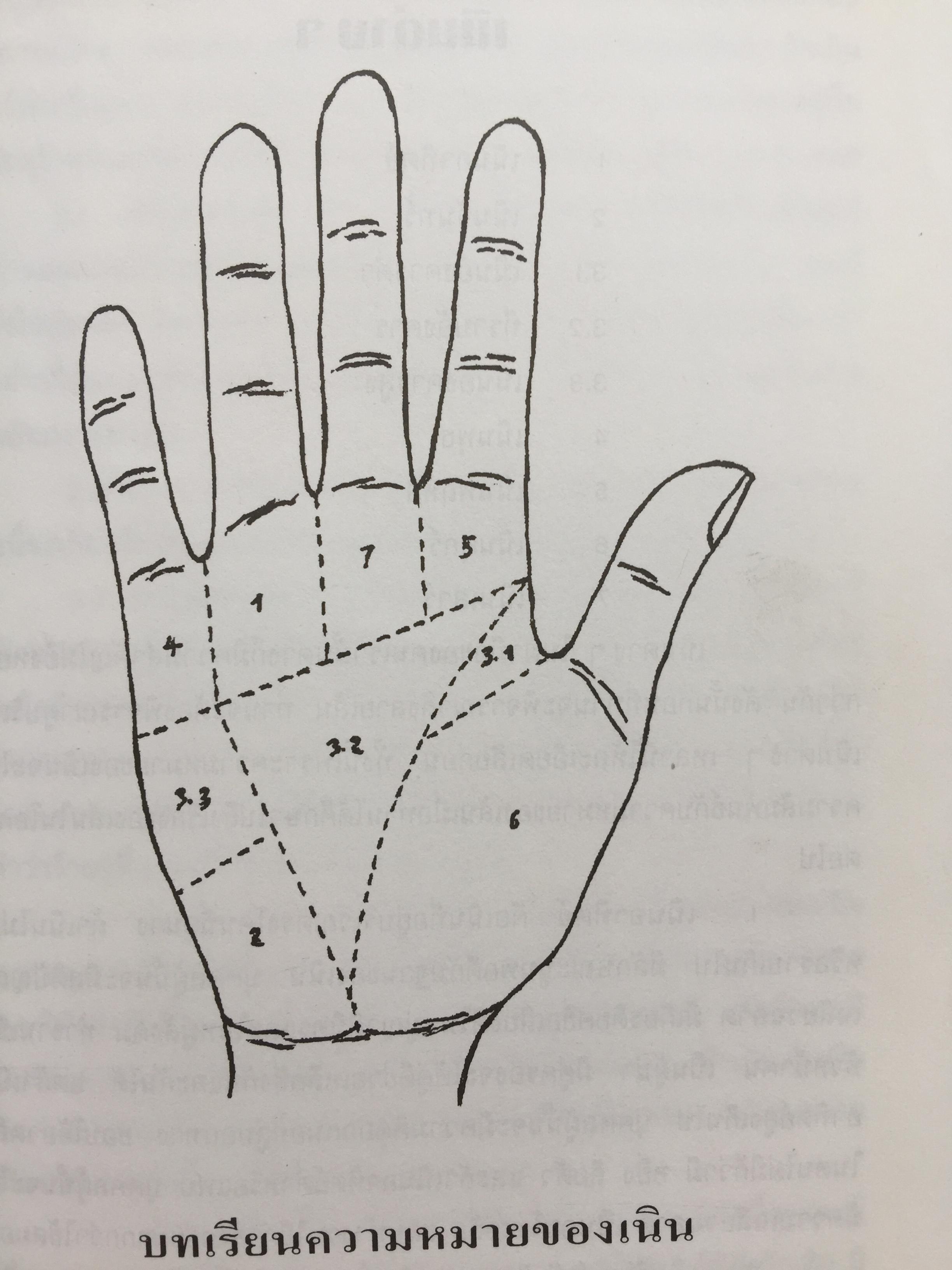 1)ลายมือคือตัวแทนของคุณ. ลักษณ์ เรขานิเทศ 2) แนะลายเส้นบนฝ่ามือ เสน่ห์ ชูกุล. 3)โหรใหญ่คุยเฟื่องเรื่องลายมือ บัญชา เลิศธนู 4) ทำนายลายมือ ทำนายปาน-ไฝ ทายใจ ทำนายอนาคต. ส.วิษณุรักษ์ 0 กก.