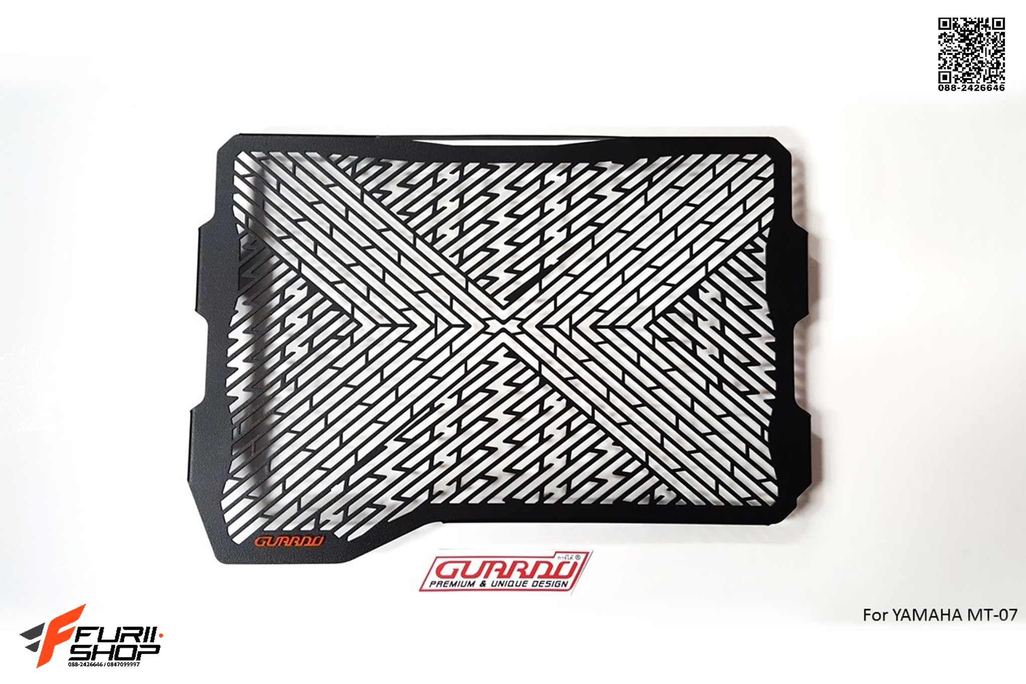 การ์ดหม้อน้ำ GUARDO สีดำ FOR YAMAHA MT07