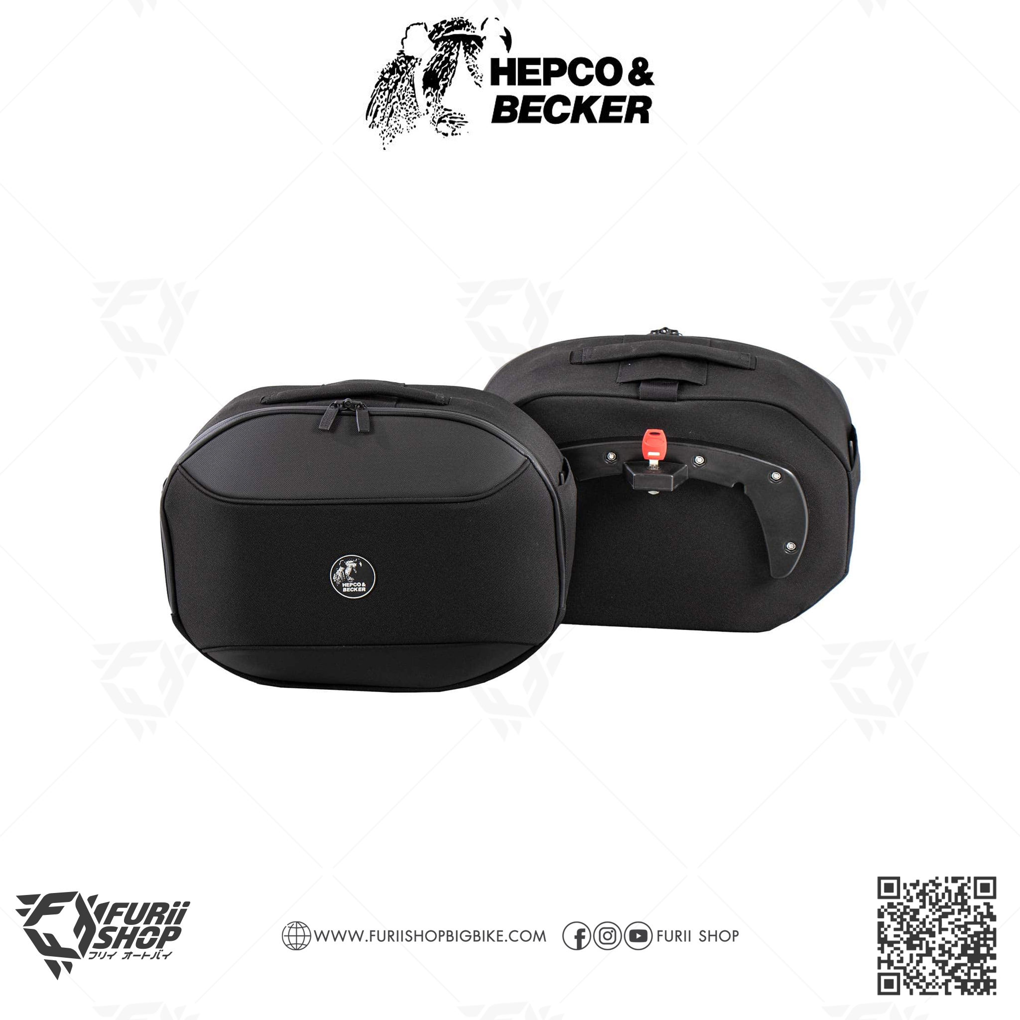 กระเป๋า HEPCO & BECKER : Street C-Bow SOFTBAG SET STREET (2020) FOR C-BOW SIDE CARRIER Softbags Black