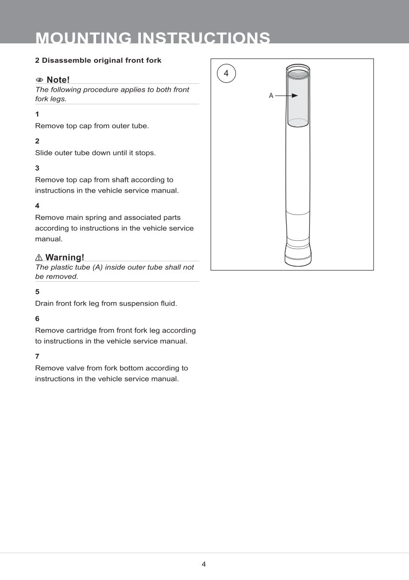 สปริงโช้คหน้า Ohlins FKR122 For BMW S 1000 RR 2019-2023