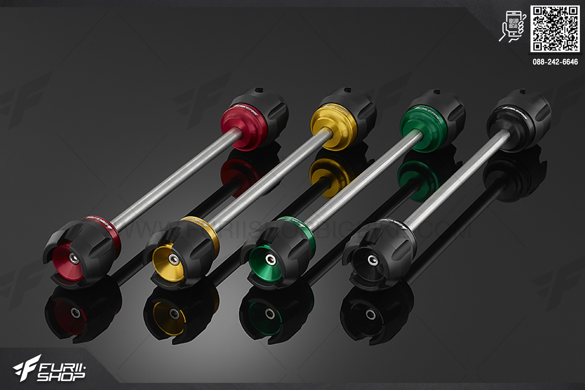 ชุดกันล้มล้อหน้า (Front Wheel Axle Protection) Bikers Kawasaki Z250SL ABS