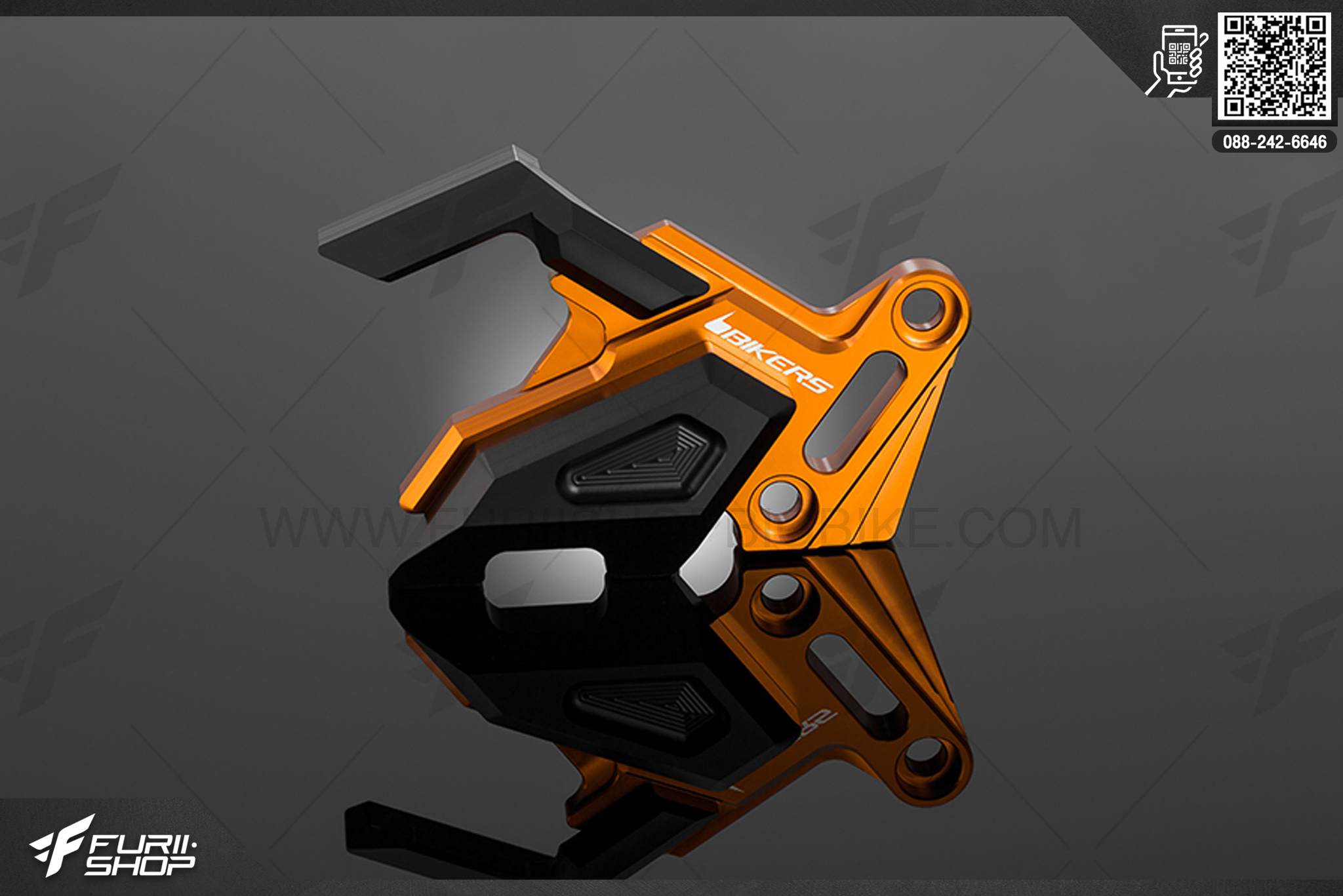 การ์ดคาร์ลิปเปอร์เบรกหน้า (Front Caliper Brake Guard) Bikers Kawasaki Z250SL ABS