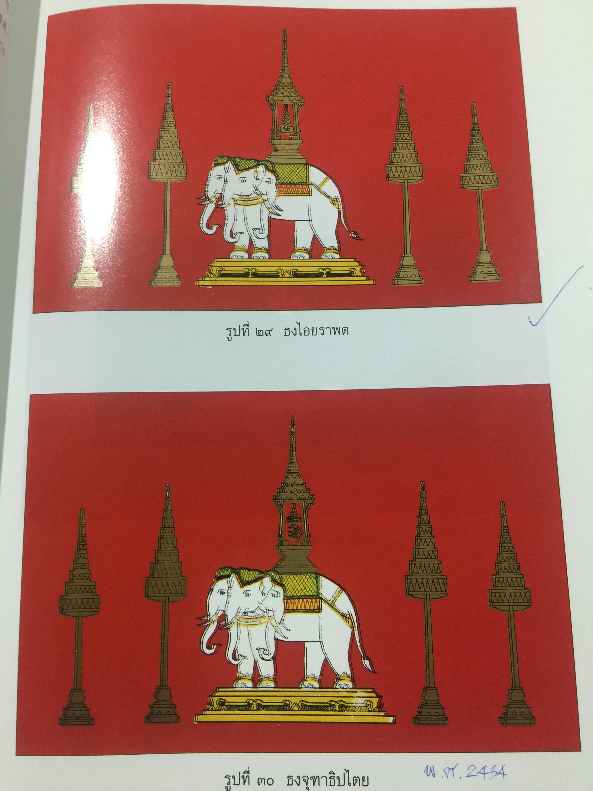 ธงไทย เล่ม 1. กรมศิลปากร พิมพ์เผยแพร่ พุทธ 2545 1,500 กรัม