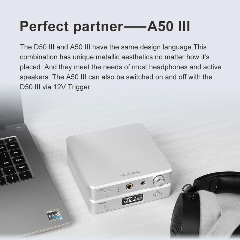Topping D50III DAC ตั้งโต๊ะระดับ HiFi ชิป ES9039Q2M x2 รองรับ LDAC, Dual Hi-Res ประกันศูนย์ไทย