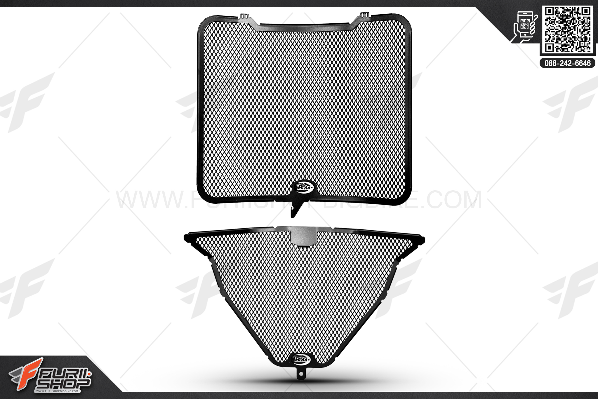 การ์ดหม้อน้ำ R&G บน-ล่าง Kawasaki Ninja ZX-6R 636 2019