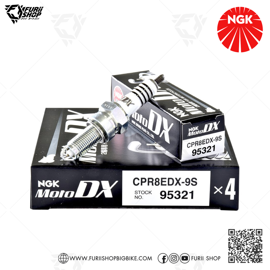 NGK หัวเทียน MotoDX ขั้ว Ruthenium CPR8EDX-9S อัพเกรด NGK CPR8EA-9 / CPR8EA-9S / MR8E9 / MR8K-9 / CPR8EAIX-9 / SIMR8A9 [ : for ADV150 / PCX150 ’18>/ R15 ’17-’20 / MT-15 ’18> / CRF250L / CB300F / CBR250R / CBR300R / Rebel300 / CB500X ] (1 หัว)