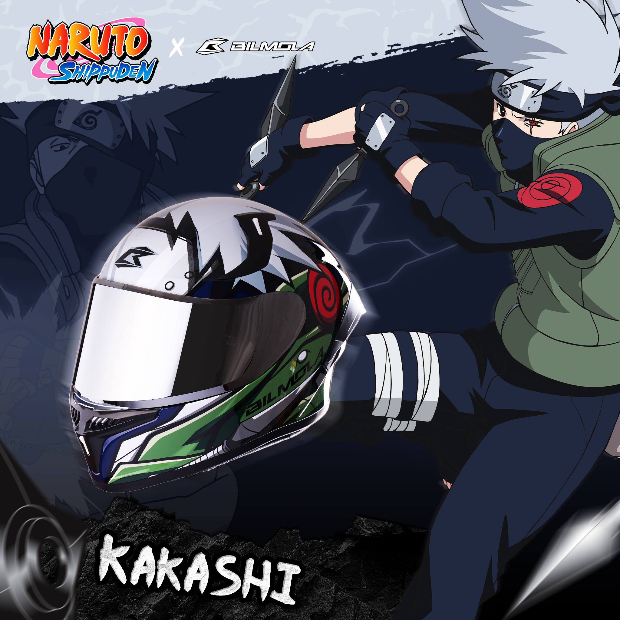 หมวกกันน็อคเต็มใบ Bilmola | Naruto [Limited Edition] : KAKASHI