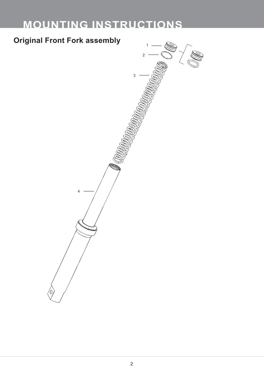 สปริงโช้คหน้า Ohlins FSK138 For Honda Forza300 2018-2020