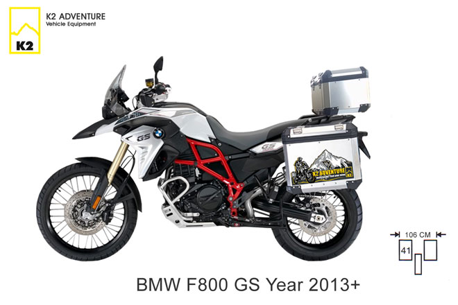 กล่องข้าง ปี๊บข้าง พร้อมแร็ค K2 PRO 41L หลบท่อ 46L หลบท่อมอเตอร์ไซค์ FOR BMW F800GS ท่อแต่ง ท่อสูตร ท่อบิ๊กไบค์ ท่อBigbike ท่อไอเสีย