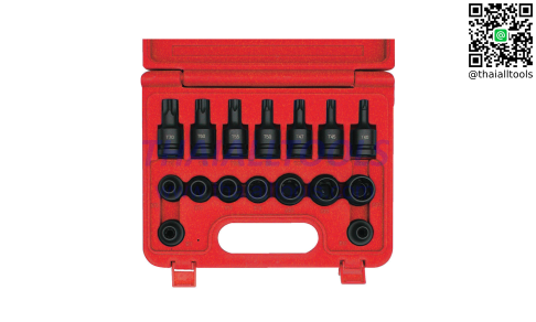 ชุดบ๊อกซ์ลม 16-PCE EXT/INT TORX IMPACT SOCKET SET 1/2" SQ. DR. KENNEDY
