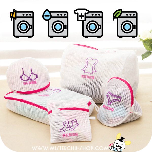 ชุดถุงซักป้องกันผ้า แบบหนา 4 ชิ้น