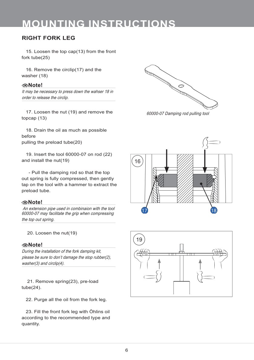 สปริงโช้คหน้า Ohlins FSK175 For Honda CB650R 2021-2023