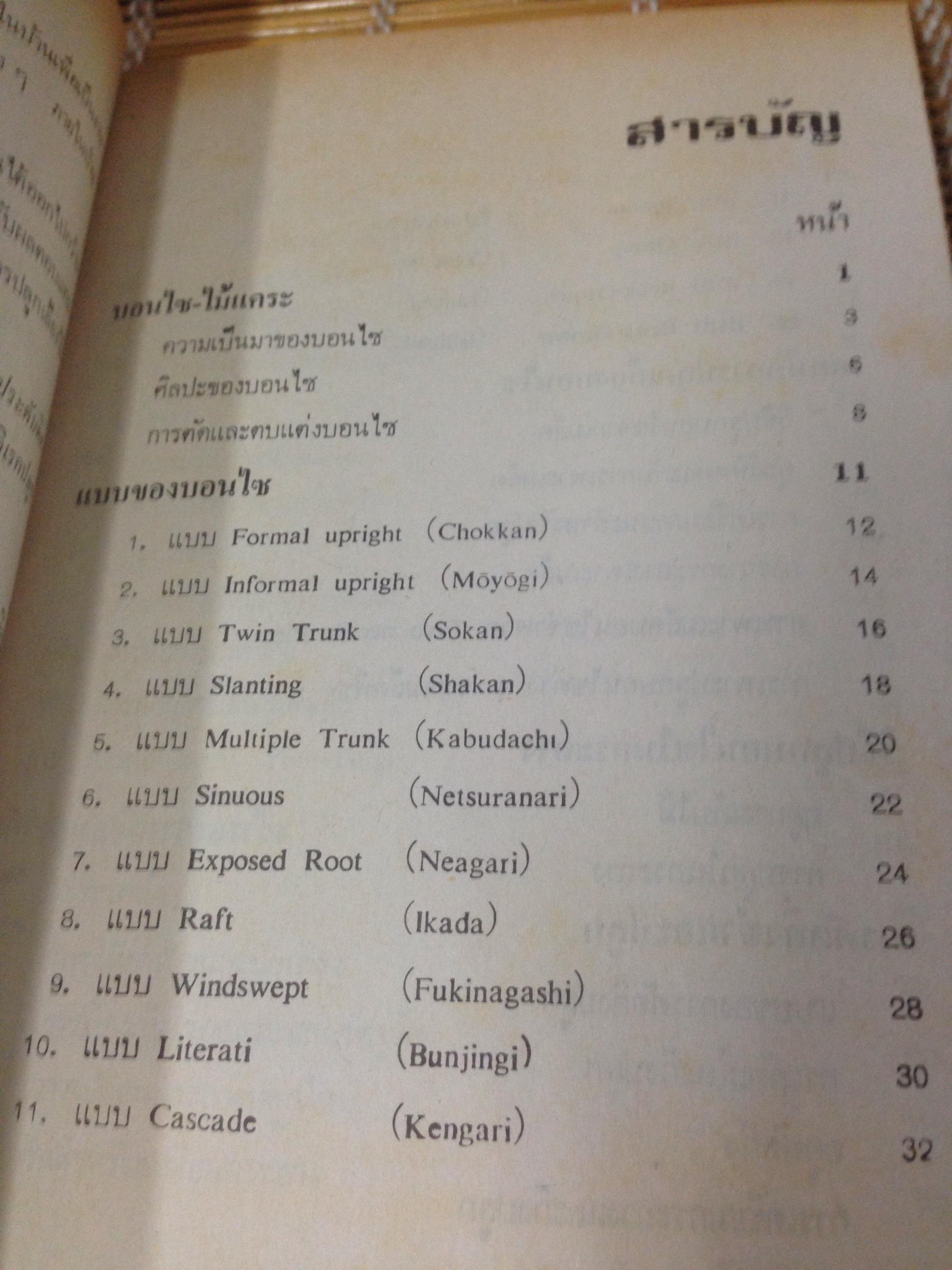 ตำราปลูกเลี้ยงและขยายพันธุ์บอนไซ BONSAI