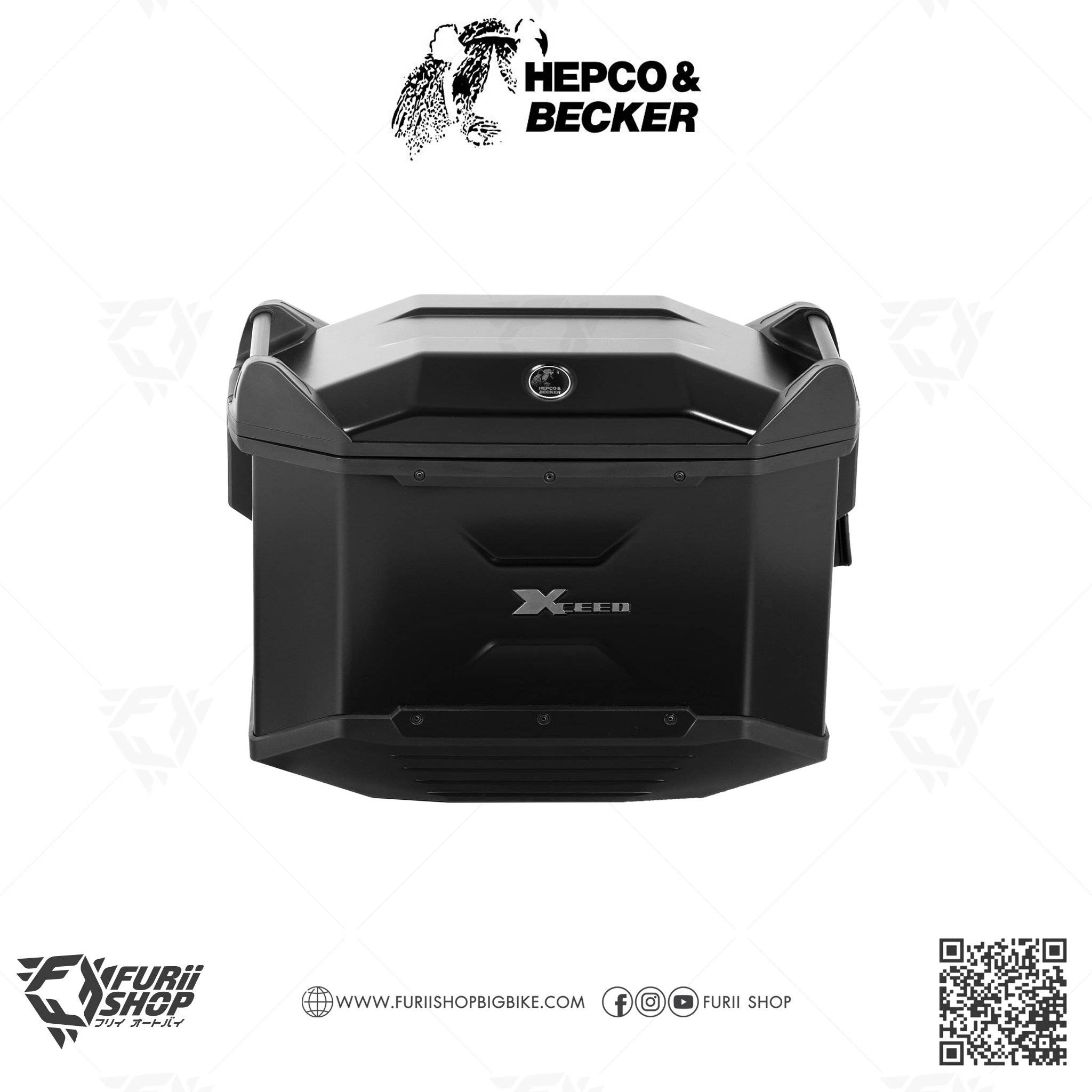 กล่องข้าง HEPCO & BECKER : Xceed Aluminum Xceed side case 38 Itr. Right Black