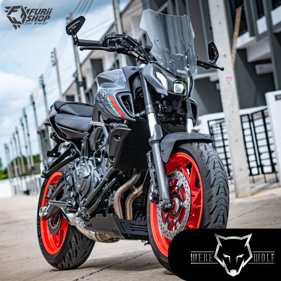 ชิลด์หน้า Were Wolf V-03 Smoke M530 : for Yamaha MT07 2018-2022