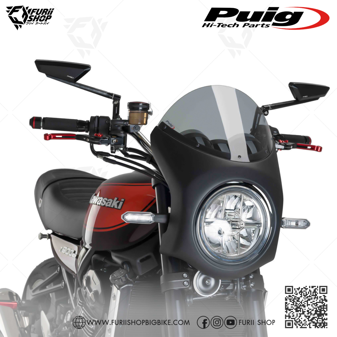 ชิลด์หน้า Puig Windshield Retro Semi Faring : for Kawasaki Z900RS 2018