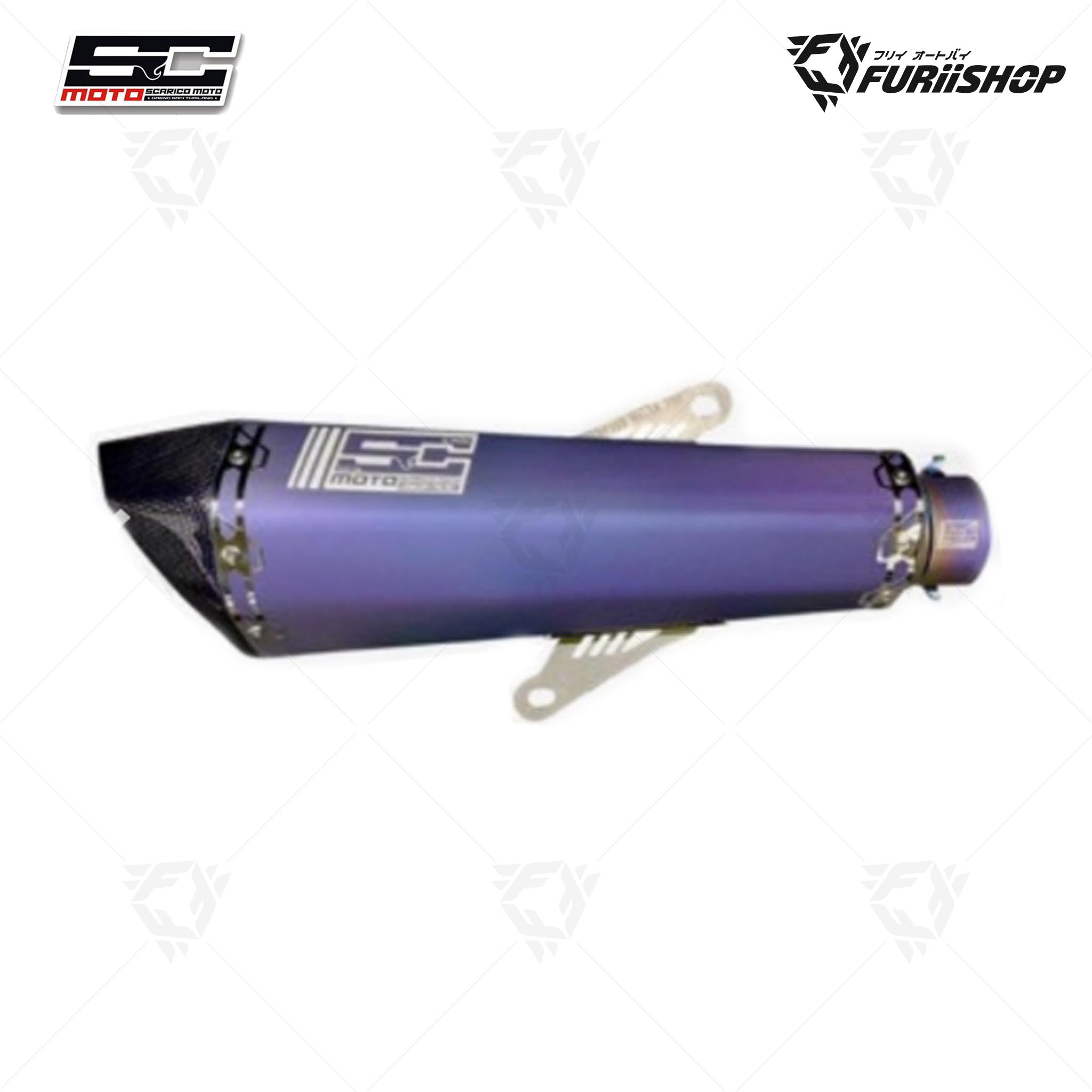 ท่อไอเสีย Slip-On SC MOTO รุ่น SM+ DK-3 VIOLET MATTE สีดาร์ค - ม่วง