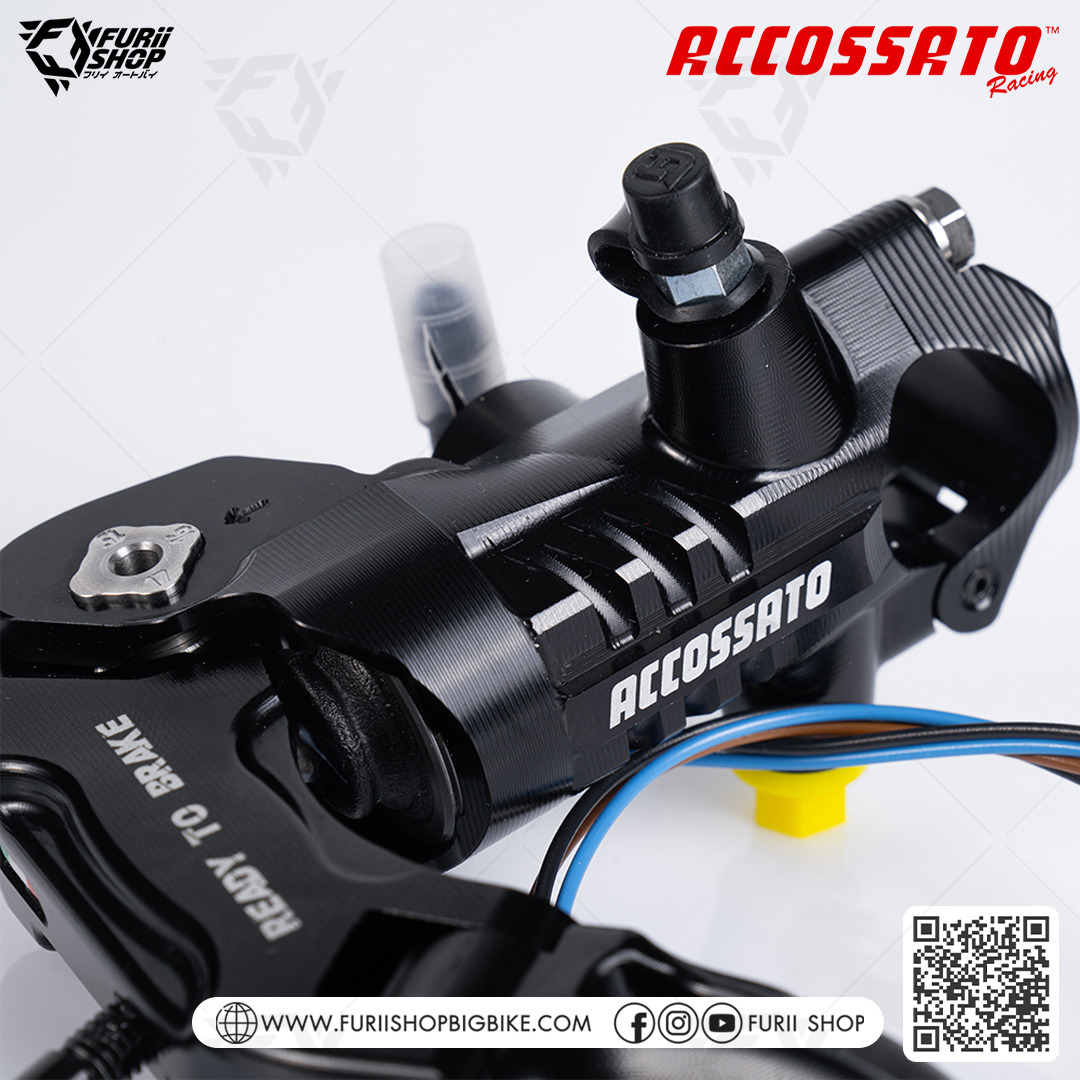 ปั้มเบรกซ้าย/คลัตช์ Accossato Master Cylinder CNC พับได้
