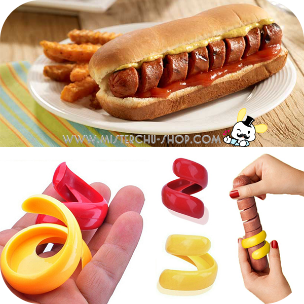 Spiral Hot Dog Slicer ที่ตัดเกลียวไส้กรอก 2 ชิ้น