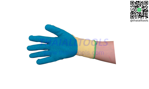 ถุงมือ TUFFGRIP CAT2 BLUE KEVLAR LINED LATEX GLOVES TUFFSAFE
