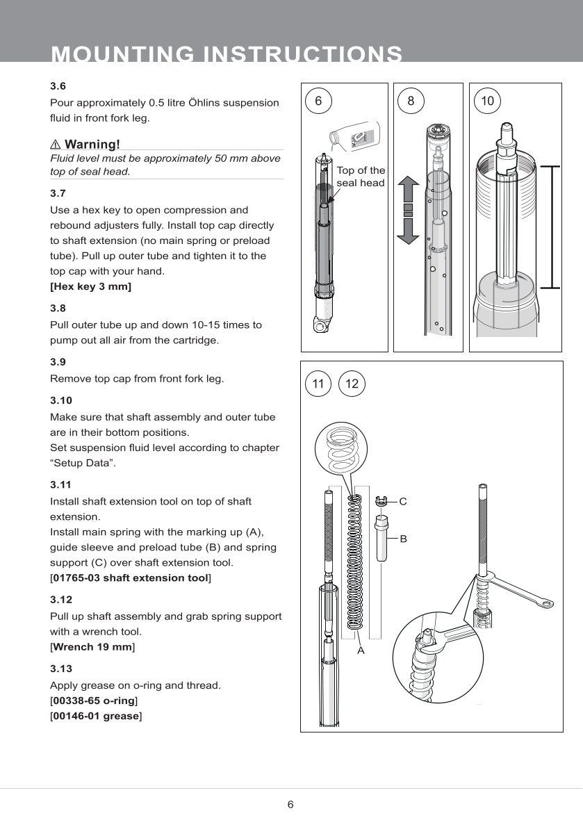 สปริงโช้คหน้า Ohlins FKA121 For Honda CRF300L (Europe/US) 2021-2023